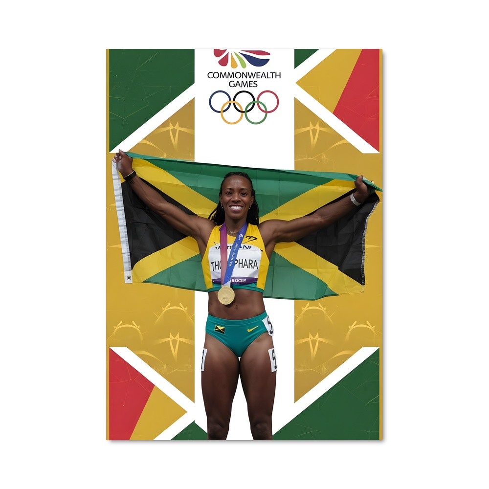 Poster L'Étoile Jamaïcaine – affiche Athlétisme